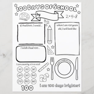 Fill in Blank 100 days of school
