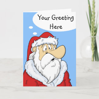Fill In Bubble Santa Comic Christmas Card