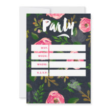 Fill in Invitation Cards - Denim Fleur