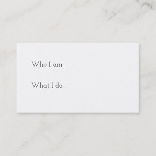 Fill in the blank business card