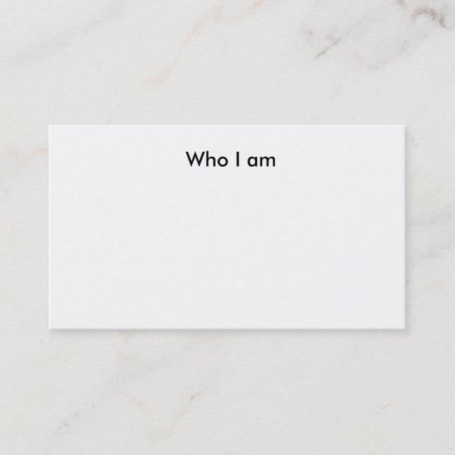 Fill in the blank business card (Front)