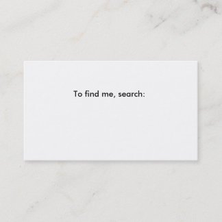 Fill in the blank business card. business card
