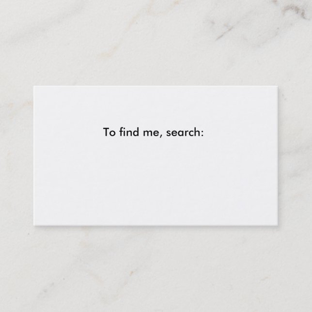 Fill in the blank business card. card (Front)