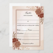Fill In The Blank Floral Wedding Invitation