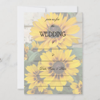 Fill in the Blank Floral Wedding Invitation