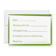 Fill-In-The-Blank "Handwritten" Thank You Notes