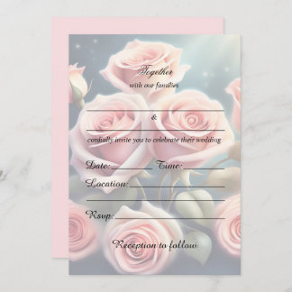 Fill In The Blank Wedding Floral Invitation
