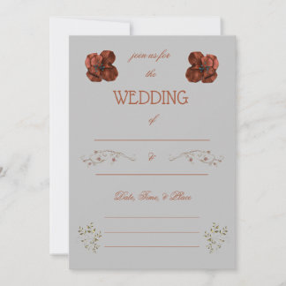 Fill in the Blank Wedding Invitation