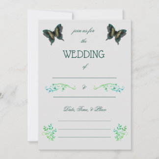 Fill in the Blank Wedding Invitation