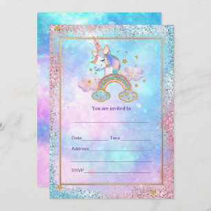 Fill in Unicorn  Invitation