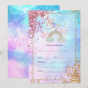 Fill in Unicorn  Invitation