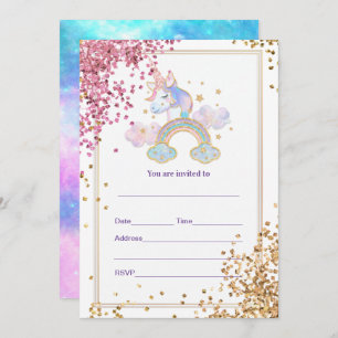 Fill in Unicorn  Invitation