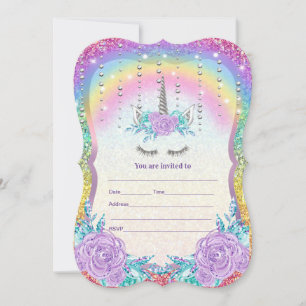 Fill in Unicorn  Invitation