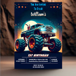 Fill Kids Boy Cars Cool Monster Truck 1st Birthday Invitation<br><div class="desc">Get ready for a high-octane celebration with our "Fill Kids Boy Cars Cool Monster Truck 1st Birthday Invitation!" This dynamic design sets the stage for a thrilling party featuring cool cars and monster trucks. Whether your little one is a car enthusiast or you're planning a truck-themed bash, this invitation promises...</div>