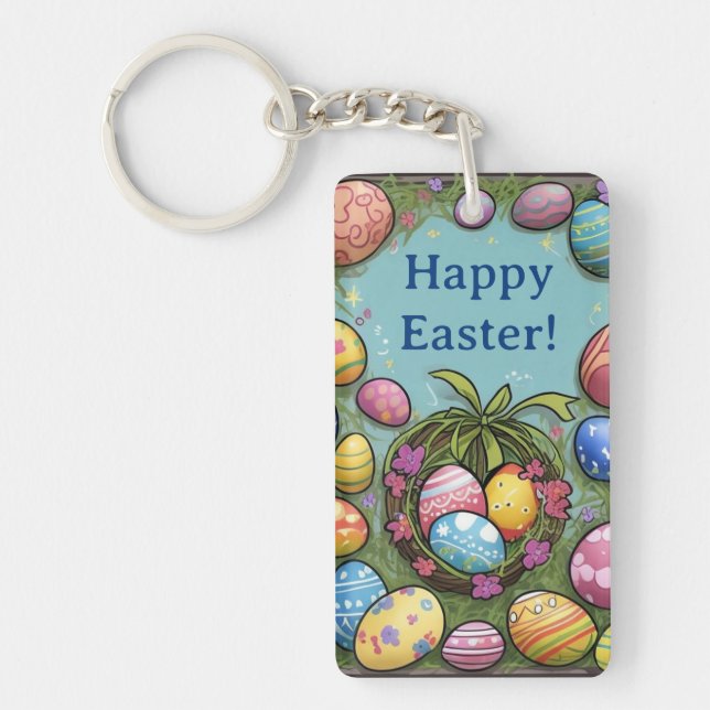 Fill Your Basket With Joy Easter Acrylic Keychain (Front)