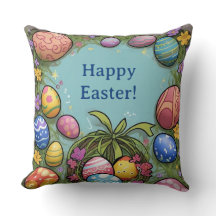 Fill Your Basket With Joy Easter Throw Pillow