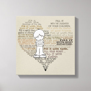 Fill Your Heart-Tan Canvas Print