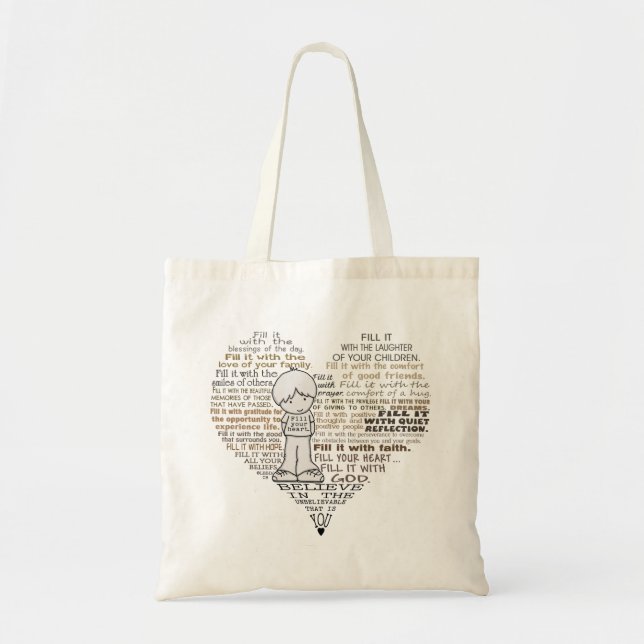 Fill Your Heart Tote Bag (Front)