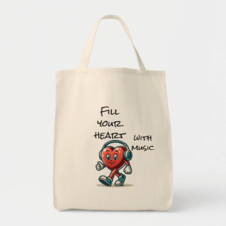 fill your heart with music tote bag