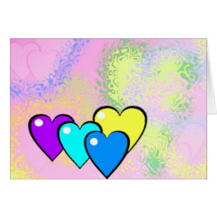 Filled Hearts Card ~ customisable all occasions!