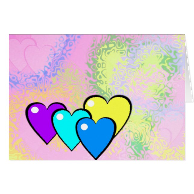 Filled Hearts Card ~ customisable all occasions! (Front Horizontal)