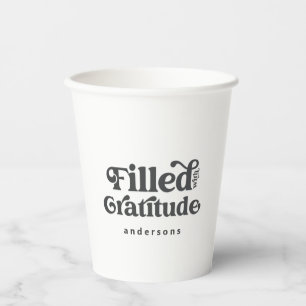 Filled with Gratitude Vintage Add Your Name Paper Cups
