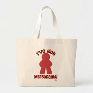 Filled With Mersonality Game Piece Statement Large Tote Bag