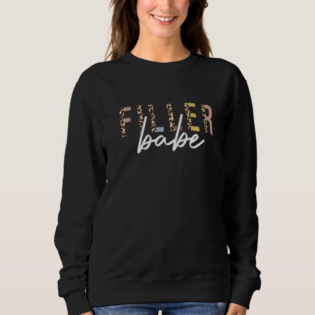 Filler Babe Leopard Med Spa Nurse Injector  3 Sweatshirt (Front)