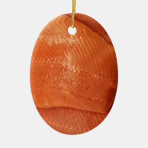 Filleted Salmon Ceramic Tree Decoration
