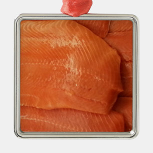 Filleted Salmon Metal Tree Decoration