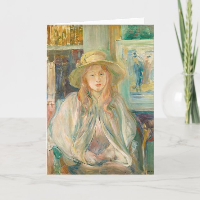 Fillette au Chapeau de Paille | Berthe Morisot Card (Front)
