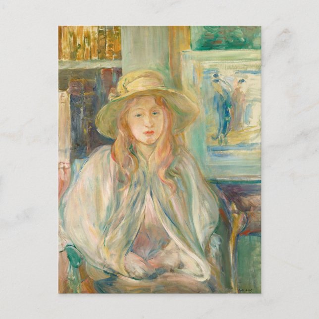Fillette au Chapeau de Paille | Berthe Morisot Postcard (Front)