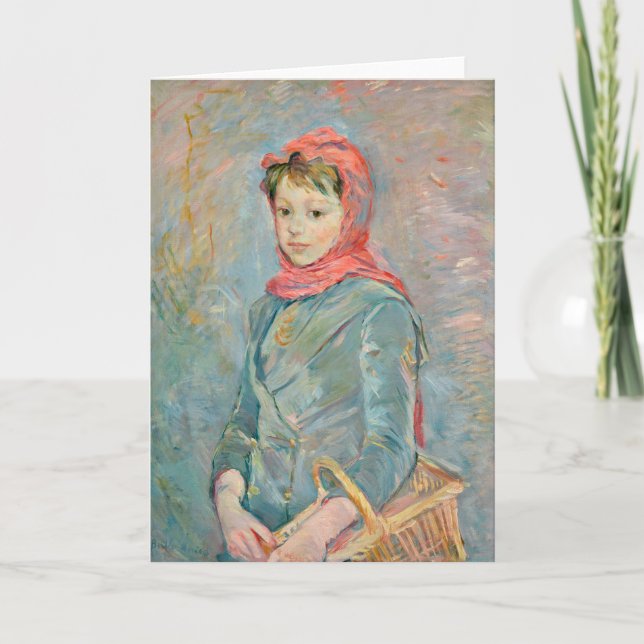 Fillette Portant un Panier | Berthe Morisot Card (Front)