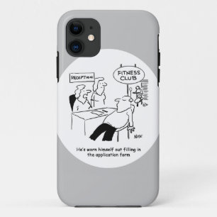 Filling in a Fitness Club form wears out applicant iPhone 11 Case