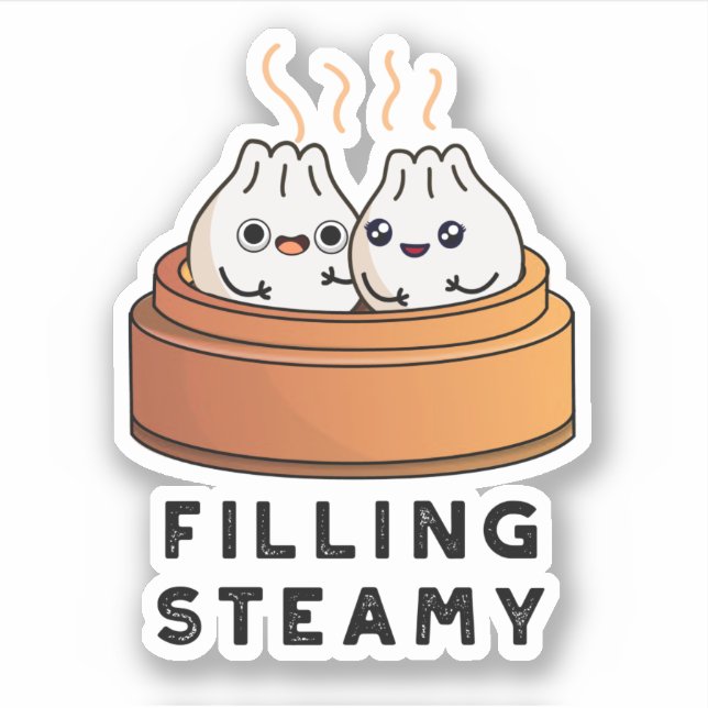 Filling Steamy Funny Dimsum Bao Pun  (Front)