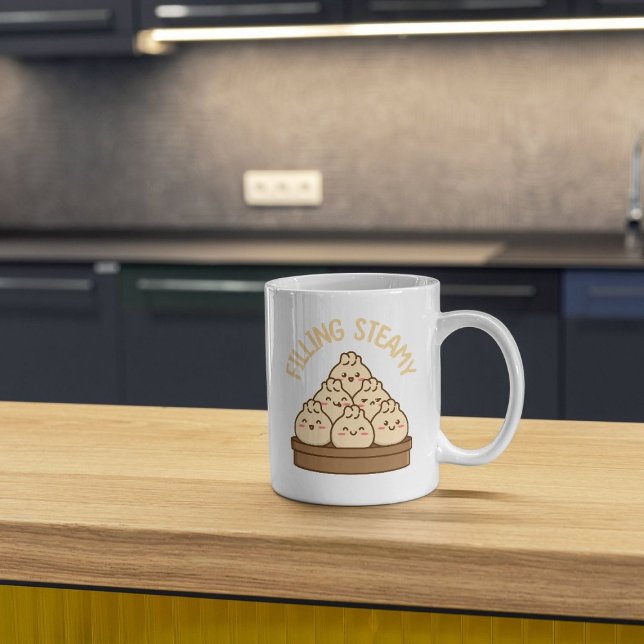 Filling Steamy – Funny Dumpling  Coffee Mug (Creator Uploaded)