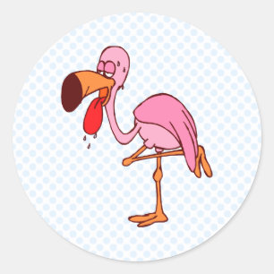 Fillip Flamingo Classic Round Sticker
