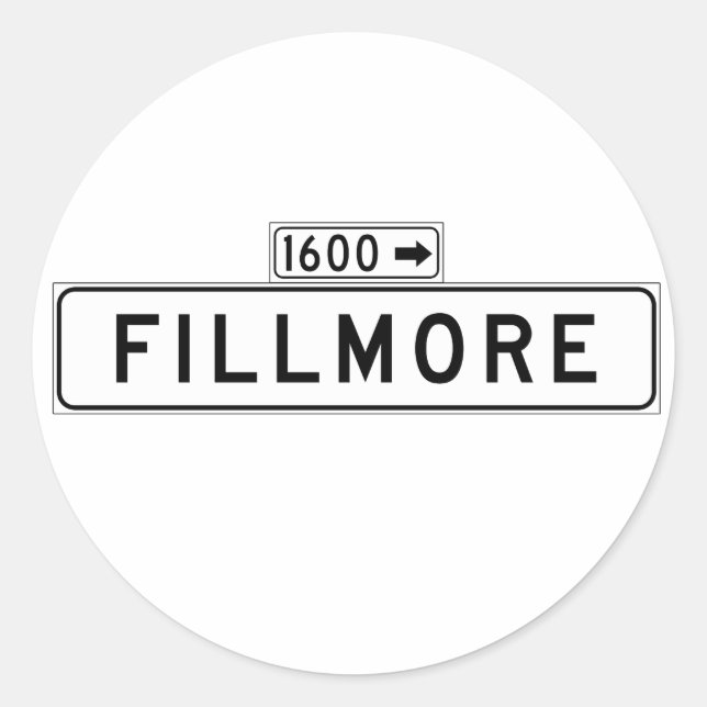 Fillmore St., San Francisco Street Sign Classic Round Sticker (Front)