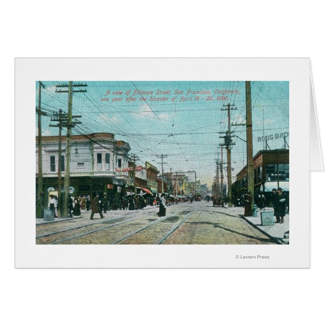 Fillmore Street View 1 Year After Fire of 1906 (Front Horizontal)