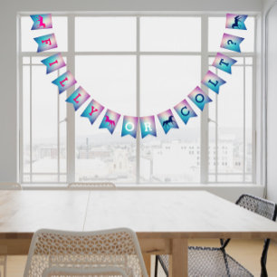 Filly Or Colt Pink and Blue Gender Reveal  Bunting Bunting