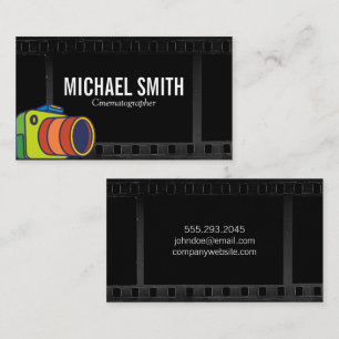 Film and Colourful Camera Business Card