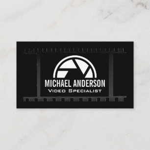 Film Background   Camera Shutter Logo Business Card