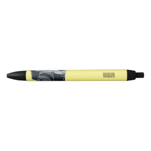 Film camera cartoon illustration black ink pen