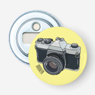 Film camera cartoon illustration bottle opener