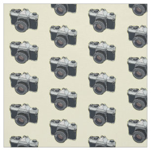 Film camera cartoon illustration fabric