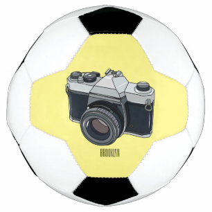 Film camera cartoon illustration football