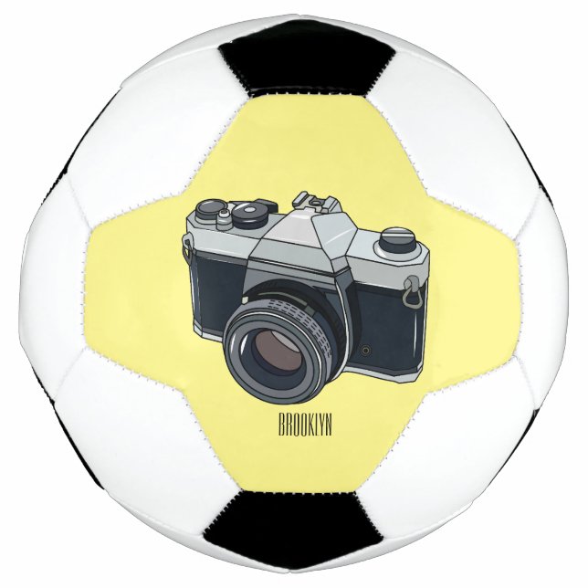 Film camera cartoon illustration football (Front)