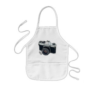 Film camera cartoon illustration kids apron