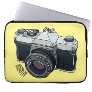 Film camera cartoon illustration laptop sleeve