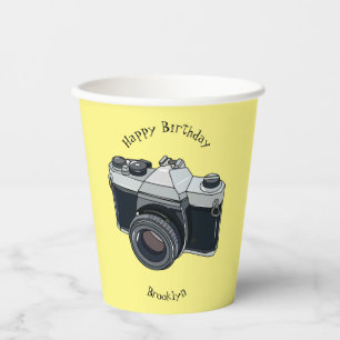 Film camera cartoon illustration paper cups